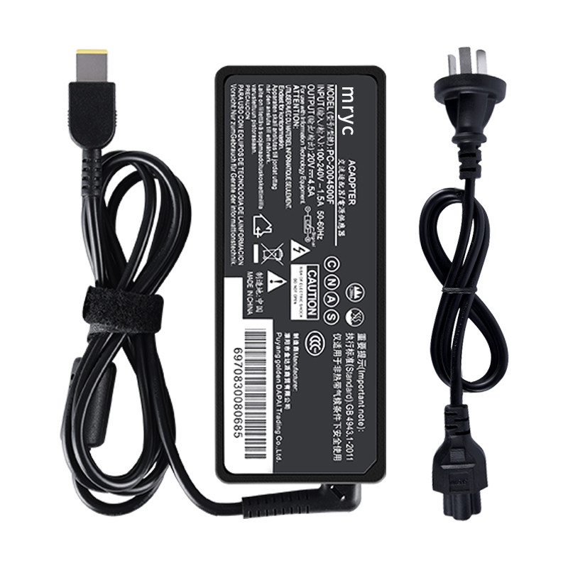 米瑞思（mryc）联想笔记本充电器Thinkpad 20V3.25A 65W方口通用E560 T460s X240 X2