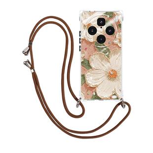 山茶花适用vivox100手机壳x100pro新款斜挎带挂绳vivo系列x100s新品vovo镜头全包spro四角防摔保护壳女ultra