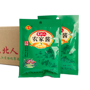 福格东北人农家酱 东北绥化特产东北大酱黄豆酱生酱臭酱 整箱50袋