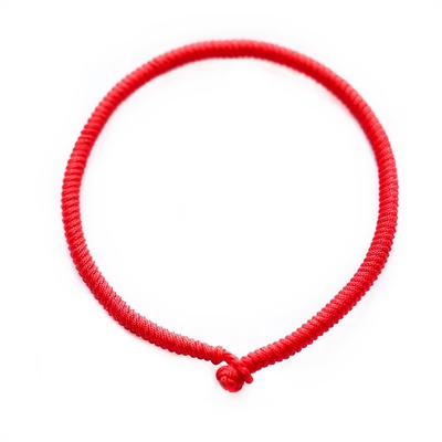 纯手工编织金刚结本命年红绳手链
