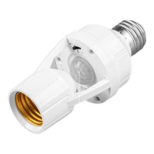 人体感应灯座楼道E27螺口灯头红外线感应灯口夜间自动感应灯开关