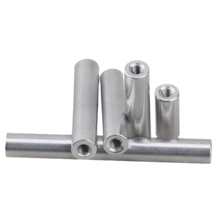 M2铝合金长螺母圆形铝柱联接柱铝拉杆铝棒航模顶柱隔离柱m2铝本色