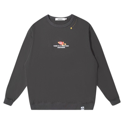 UNDERBOBO休闲圆领束口长袖T恤女