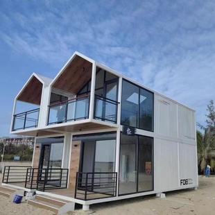 箱房斜顶阳光房 箱商业街集装 厂家定制创意园集装 箱旅游度假村集装