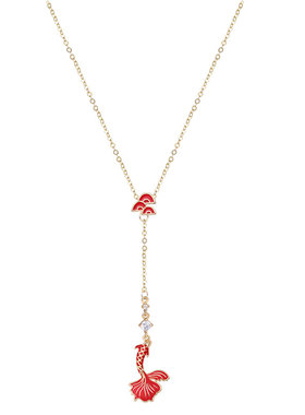 年年有余感温变色鲤鱼幸福锁骨链