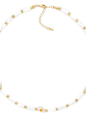 亲爱的仇敌万鹏同款小雏菊串珠项链夏季百搭锁骨链小清新颈链饰品