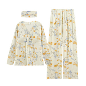 带胸垫凉感莫代尔夏季薄款月子服8月份7产妇产后哺乳喂奶孕妇睡衣