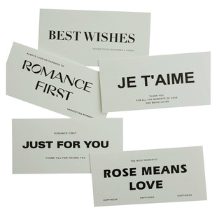 北遇网红挂卡 鲜花花束卡片贺卡ins网红英文卡片贺卡装饰卡明信片