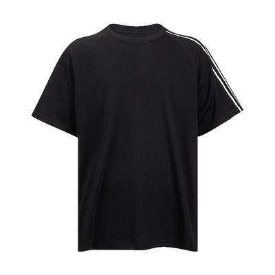 Y-3三条纹全棉短袖T恤男士