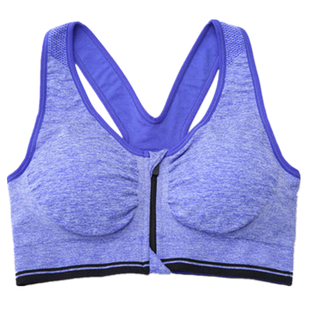 运动文胸聚拢防震前拉链无钢圈背心特价健身跑步防下垂瑜伽内衣女