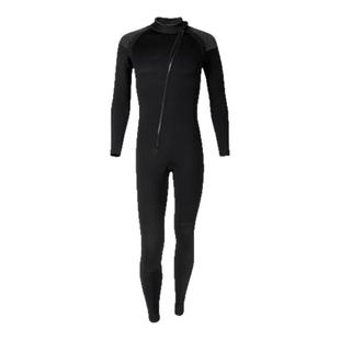 新款3MM连体潜水服保暖长袖前开拉链防寒浮潜水母冬泳湿衣wetsuit