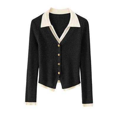 BANANACICI假两件修身针织开衫