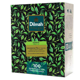 Dilmah迪尔玛茉莉绿茶包100片 茉莉花茶 绿茶茶包 进口茉莉茶包