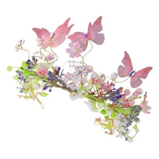 超仙珍珠花瓣水晶流苏发箍女童生日头饰儿童公主皇冠头饰珍珠头箍