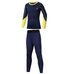 粒子儿童速干运动套装2025秋冬季男童篮球紧身衣训练服男孩健身服