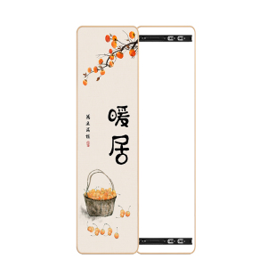 新中式隐藏式推拉全身镜装饰画入户玄关画暗藏试衣卧室穿衣镜挂画