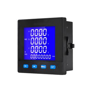 三相液晶多功能电力仪表数显电流电压功率可计量485通讯一门电气