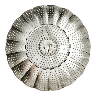 可折叠蒸笼架304不锈钢蒸笼家用蒸笼屉蒸格蒸锅篦子伸缩蒸盘大号