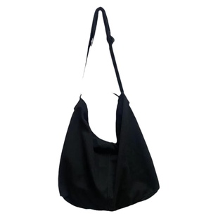 Wfei自制拉链小众大容量纯色百搭工装健身帆布包斜挎单肩书包男女