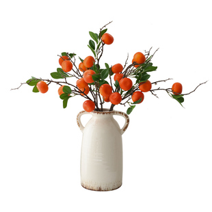 大吉大利橘子仿真花水果假花果树枝客厅餐桌插花过年装饰花艺摆件