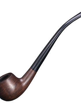 长柄小号黑檀木烟斗送2种滤芯