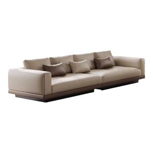 办公室沙发轻奢高级感商务真皮接待会客休闲茶几组合三人洽谈贵宾