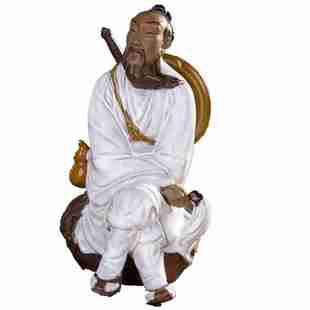 石湾陶瓷公仔人物雕塑摆件客厅书房家居装饰品摆设吕洞宾盆景