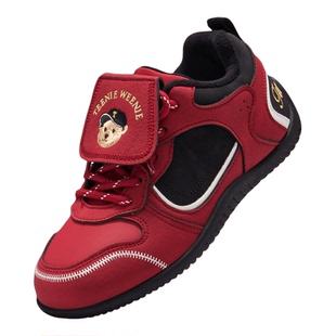TeenieWeenie小熊新年红色鞋子赛车鞋加绒棉鞋男女童德训板鞋运动