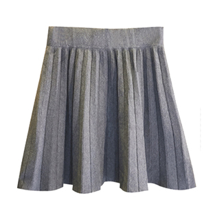 秋冬高腰显瘦半身裙女爆款大码胖mm遮肚显瘦针织百褶裙短款a字裙