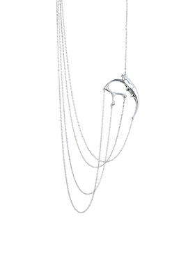 前置表达厚镀白金男女项链