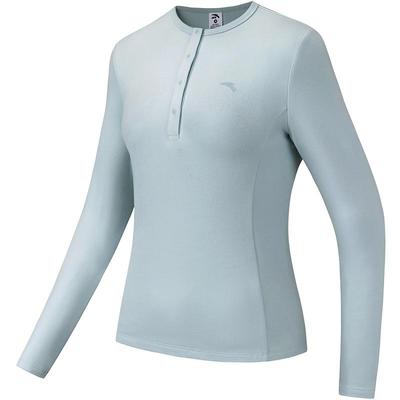 安踏超模T女小蛮腰亨利领长袖