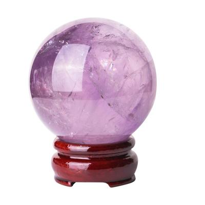 灵机麦玲玲2026马年紫水晶球摆件工位紫色水晶吉祥客厅夫妻主卧室