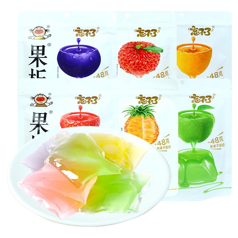 乐逍遥忘不了果板果冻208g0脂Q弹酸甜多口味办公休闲儿童小吃零食