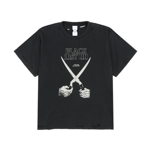 Protocol Index 25fw 破坏复古印花做旧水洗短袖tee韩 ProjectGR