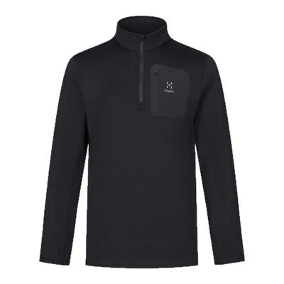 Haglöfs火柴棍Jersey fleece 1/2 zip户外徒步男子抓绒衣上衣