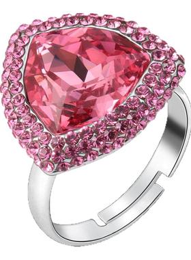 欧美守护天使施华洛世奇水晶戒指