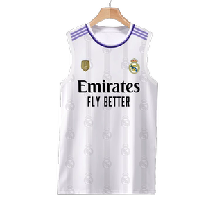 皇马队服足球迷服本泽马莫德里奇速干背心男士冰丝球衣服无袖t恤