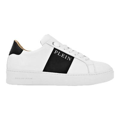 PHILIPP PLEIN男女同款经典PLEIN皮革低帮板鞋通勤情侣小白鞋