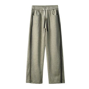 复古弯刀裤男女款运动裤加绒加厚重磅休闲裤解构裤子阔腿裤冬季