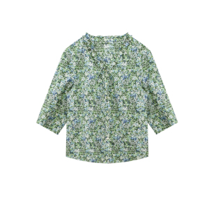 知臣夏季新品 浪漫原野田园风纯棉碎花衬衫女 T26102048