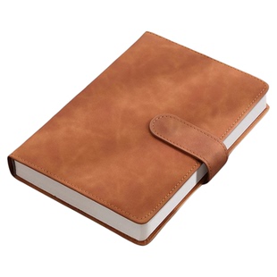 皮面搭扣商务肤感A5记事本本子手账本日记本会议记录本硬面高档刻字笔记本定制封面可印logo公司简约加厚