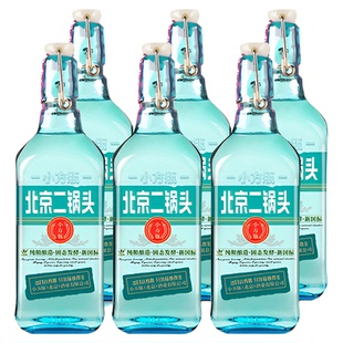 出口小方瓶牌北京二锅头翡翠42度清香型白酒6瓶永丰牌官方旗舰店