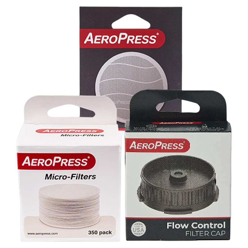 Aeropress爱乐压咖啡壶配件组合滤纸不锈钢滤网流速控制过滤器