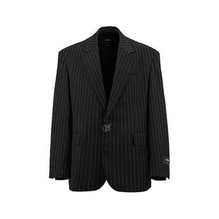 455EMBLE 大廓形OVERSIZE羊毛混纺条纹精裁西装 套西套装 全性别