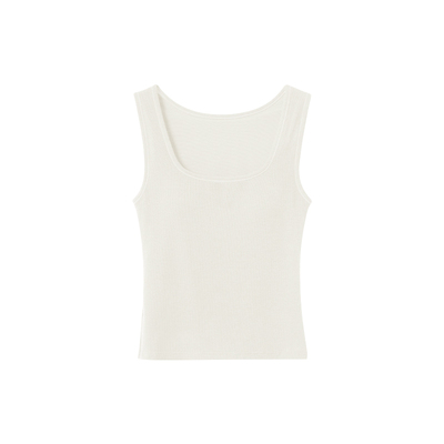 alex stevens白色遮副乳吊带背心女夏季新款内搭外穿无袖辣妹上衣