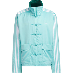 Adidas/阿迪达斯官方正品三叶草男女款新中式盘扣休闲外套JD3378