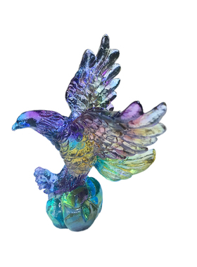 琉璃小老鹰摆件大展宏图工艺品高档家居装饰品办公室小摆设礼物品