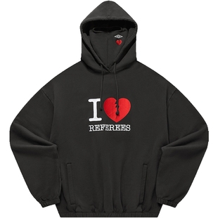 umbro茵宝 X SLAM JAM联名面罩连帽卫衣新款运动休闲长袖套头衫男