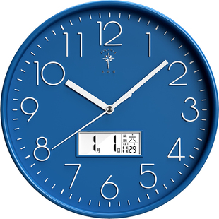 北极星静音挂钟客厅家用时尚轻奢现代简约电子时钟挂墙石英钟挂表