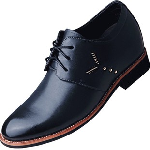 高哥内增高男鞋头层牛皮商务正装鞋子百搭男士皮鞋隐形增高休闲鞋